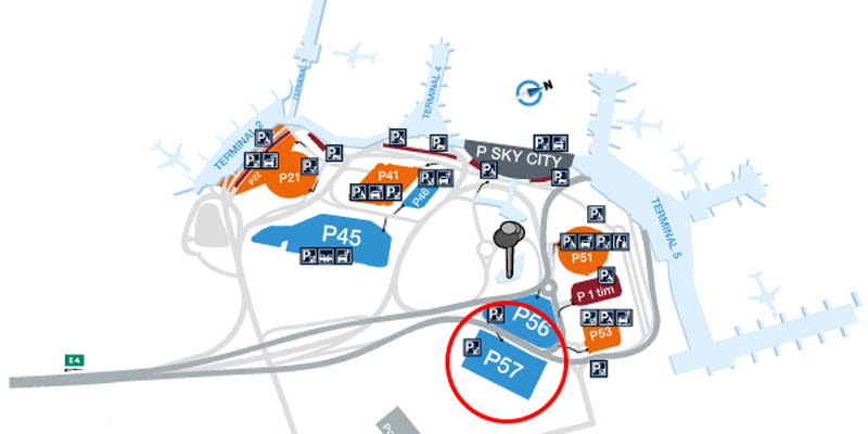Map new parking P 57 Map new parking P 57