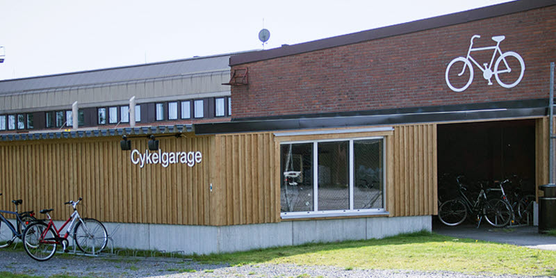 Cykelgarage på Umeå Airport Cykelgarage på Umeå Airport