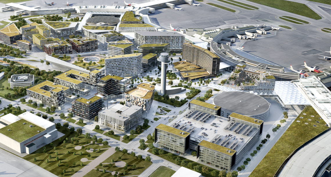 Vy över det framtida Stockholm Arlanda Airport Vy över det framtida Stockholm Arlanda Airport