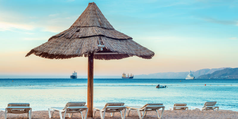 Sandstrad i Eilat, Israel Sandstrad i Eilat, Israel