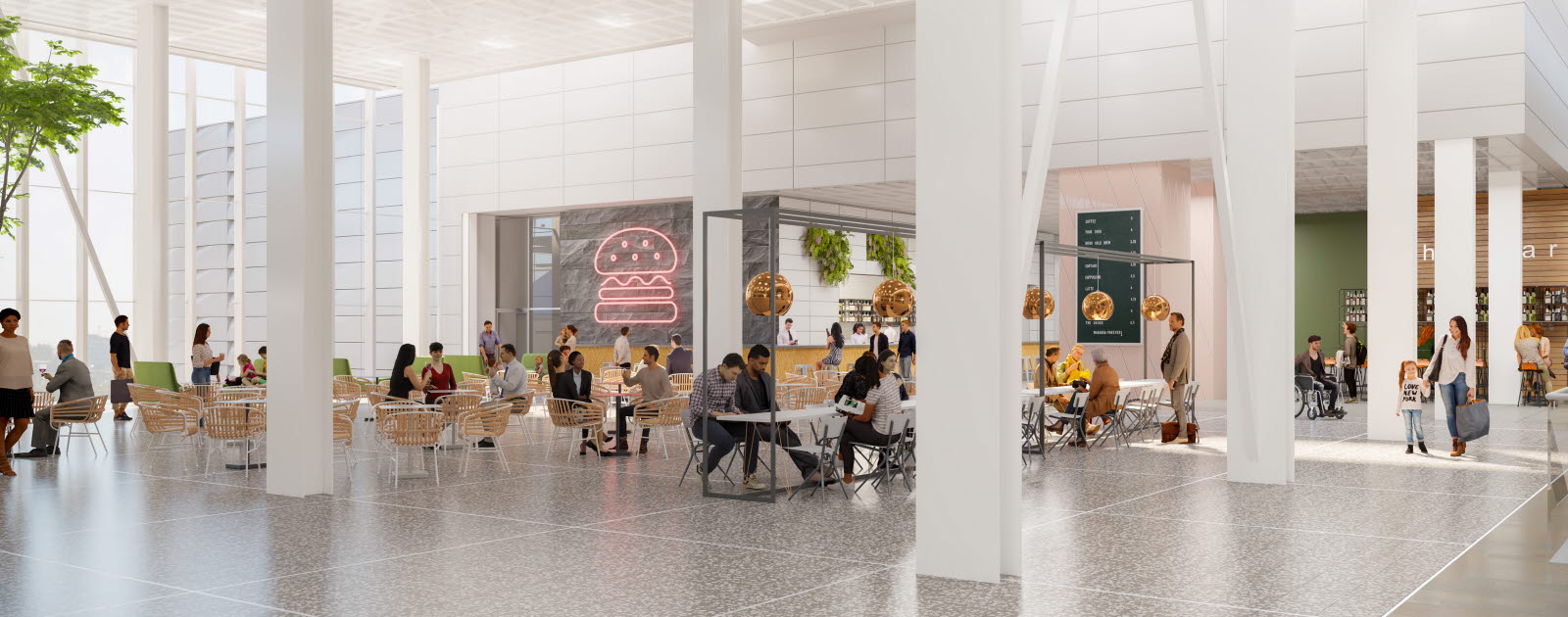 Stor hall på flygplatsen Stor hall på flygplatsen