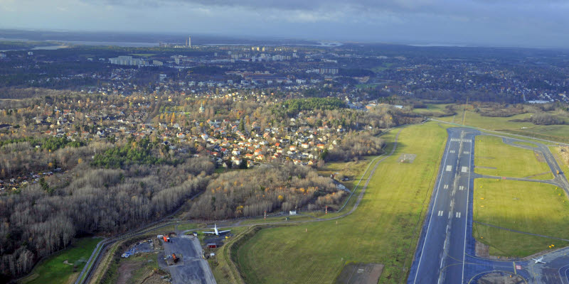 Översikt landningsbana Bromma Stockholm Airport Översikt landningsbana Bromma Stockholm Airport