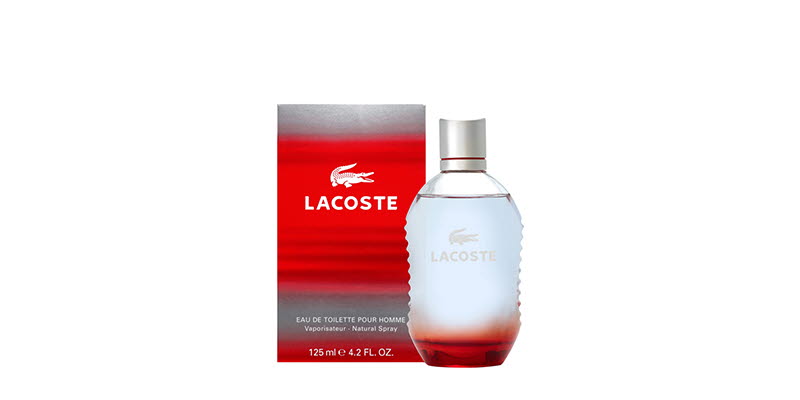 en flaska och en ask Lacoste Red EDT Spray 125ml en flaska och en ask Lacoste Red EDT Spray 125ml