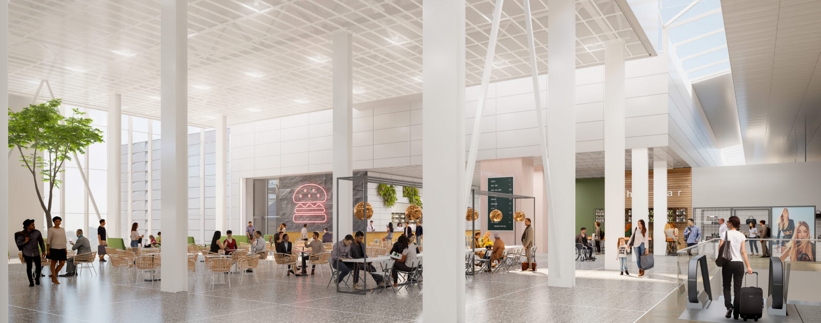 Stor hall på flygplatsen Stor hall på flygplatsen