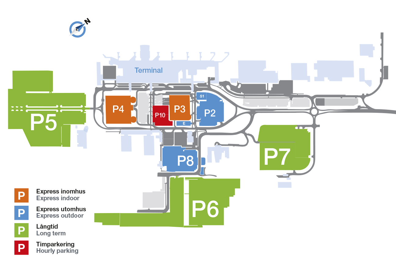 Karta över Parkering Landvetter – Karta 2020