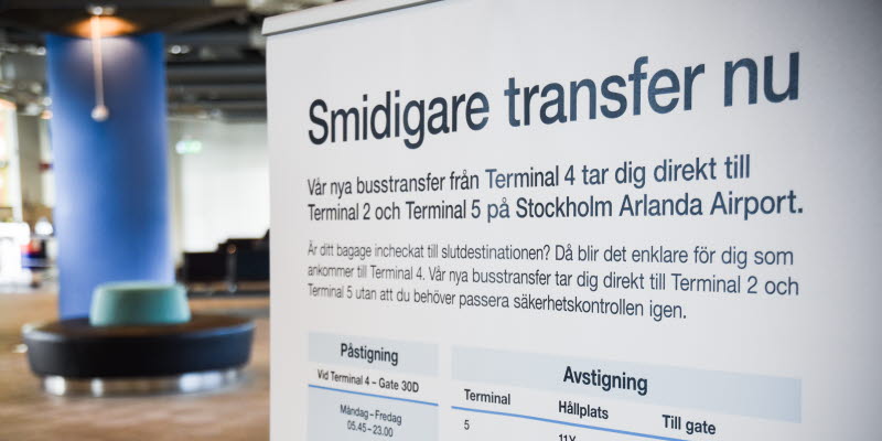 Vepa på busstransferlinjen vid Terminal 4 Vepa på busstransferlinjen vid Terminal 4